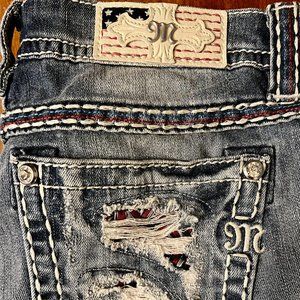 Miss Me New w/Tags Stars & Stripes Signature Capri Jeans sz 30